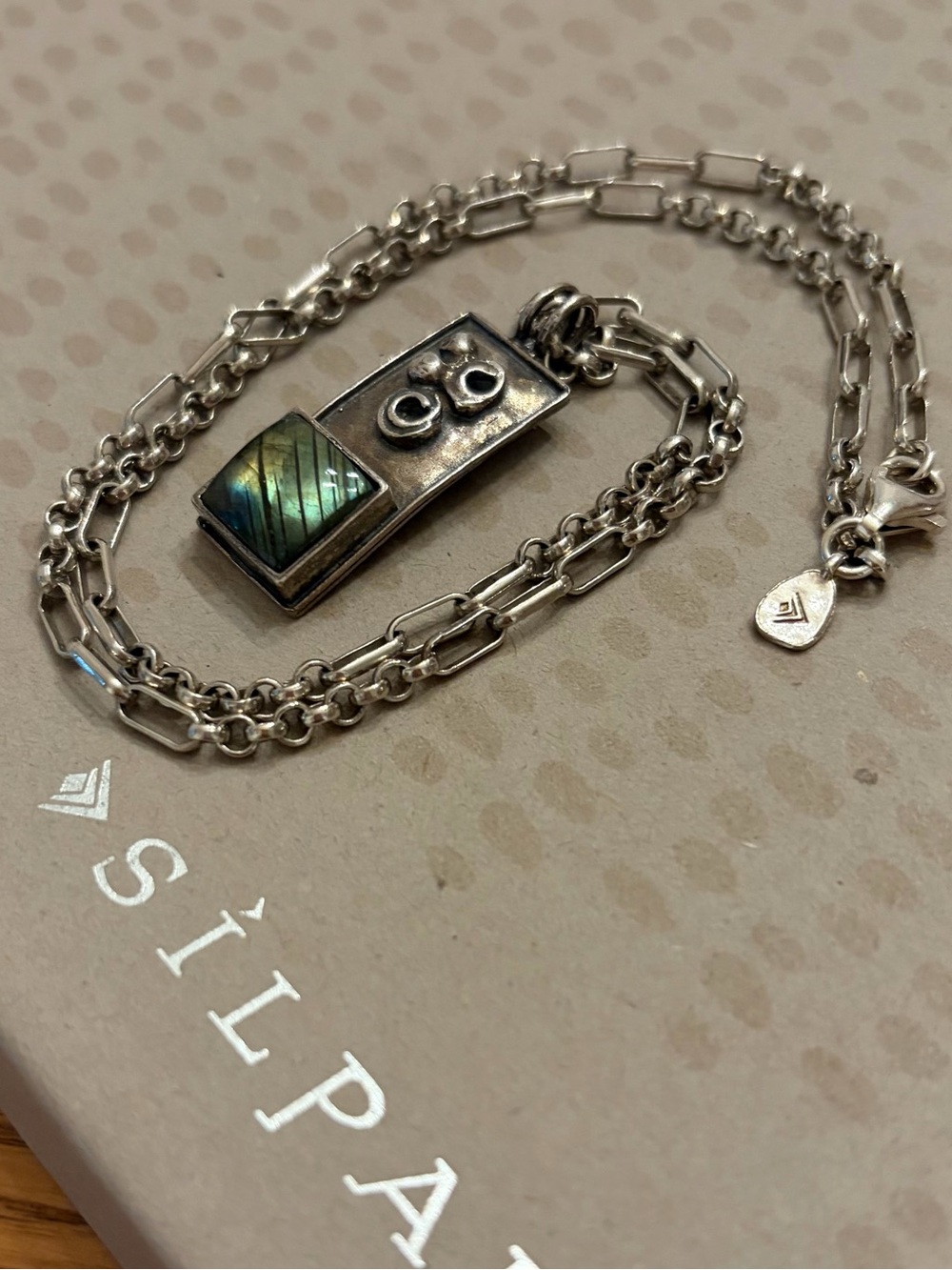 Vintage Silpada Sterling Silver and Labradorite Pendant “Timeless” Necklace - Picture 14 of 16